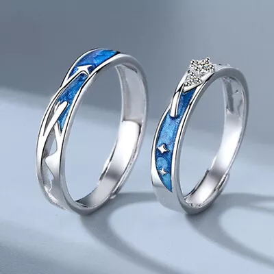 Valentine's Day Gift Meteor Shower Promise Rings For Couples Engagement.`@@ • $6.08