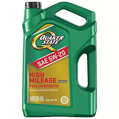 Quaker State High Mileage Full Synthetic 5W-20 Motor Oil 5 Quart Motor Oil • $22.97