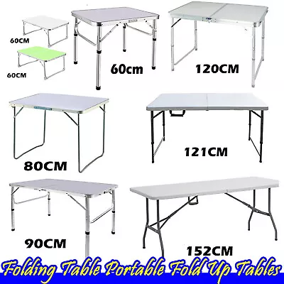 Heavy Duty Folding Trestle Table Catering Out/Indoor Camping Picnic BBQ Party • £13.08