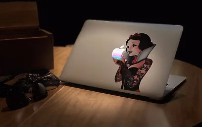 $10.95 • Buy SW004 Tattoo Snow White Eating Apple Macbook Decal Fits 11 Inch