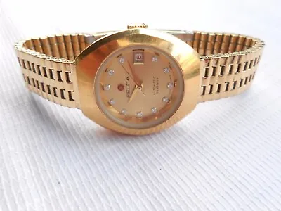 Ultra Rare Vtg Swiss Made Gold Plated Felca Rotomatic Ladies Autoamtic Watch • $159.99