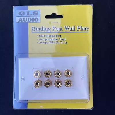 $14.99 • Buy Home Theater Speaker Wall Plate Outlet 4 Speaker Panel Banana Binding Post Plug