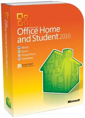 OLD VERSION Microsoft Office Home And Student 2010 Family Pack 3PC (Disc Ve... • $166.49