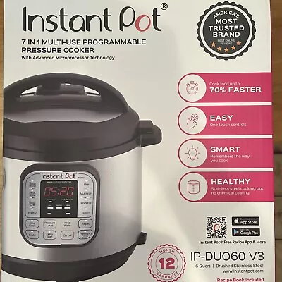 Instant Pot 6 Quart 7 In 1 Programmable Pressure Cooker • $70