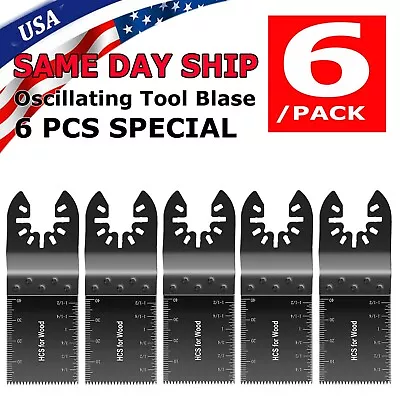 6Pcs Oscillating Multi Tool Saw Blades Wood Metal Cut Cutter For Dewalt Fein • $5.75