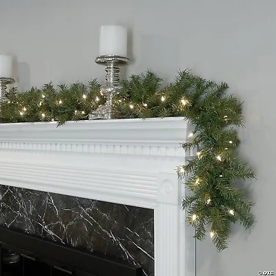 9' Pre-Lit  Artificial Christmas Garland Lighted With 35 Clear Lights • $24.99