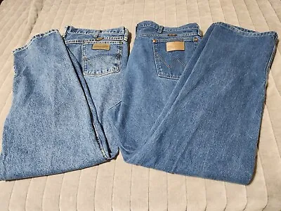 Lot Of 2 Pair- 42x32 Men's Wrangler Jeans EUC • $20