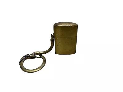 Vintage Mini Lighter Key Chain Brass Lighter Japan Key Ring Flip Top • $21.97