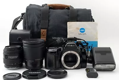 MINOLTA α 3 Xi  With SIGMA 28-70mm  Tamron  28-200mm   Flash   Bag  Japan 635577 • $63.89