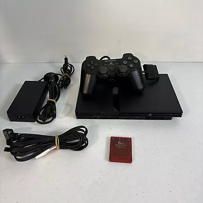 Sony Playstation 2 Ps2 Slim Game Console With Memory Card • $99.99