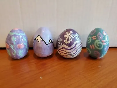 $7 • Buy Hand Made Hand Painted Ceramic Pottery Easter Eggs Solid Heavy Decorative 
