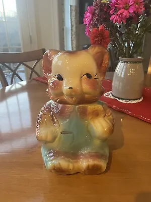 Vintage American Bisque Company Teddy Bear Cookie Jar C1950’s • $6.99