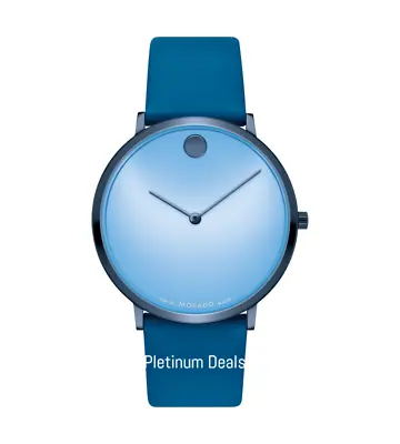 MOVADO Modern 47 Blue Dial Leather Strap Men's Swiss Watch • $349
