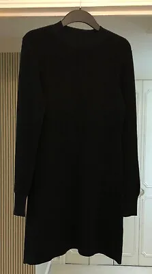 MINKPINK Ladies Long Sleeve Black Dress In Knitted Fabric Small Exc. Cond. • £7.50