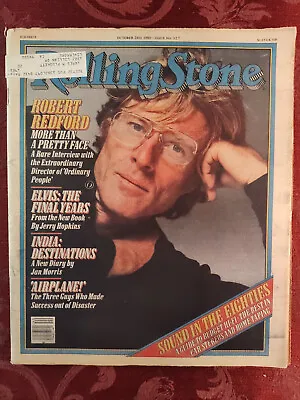 Rare ROLLING STONE October 2 1980 Robert Redford Elvis Presley India Airplane! • $22.40