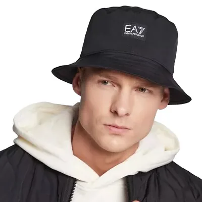 EA7 Emporio Armani 244700 3R100 Branded Logo Urban Bucket Hat • £44.99