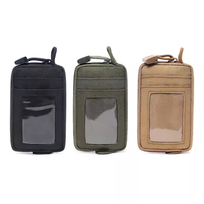 Tactical Card Bag Wallet EDC Molle Pouch Waterproof Key Holder Money Case Pack • $8.99