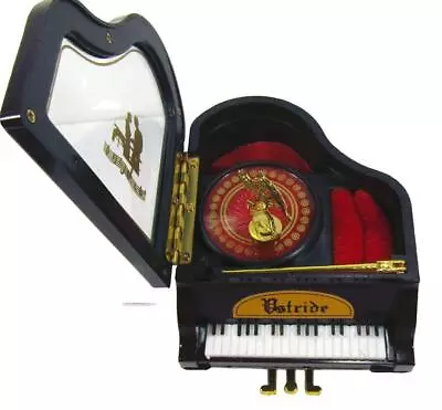 VStride Grand Piano Dancing Cupid Musical Jewellery Box 10.5 X 13.5 Cm • $49.55