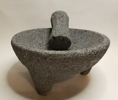 Molcajete Mexican Piedra Negra Black Stone Lava Mortar&Pestle Guacamole Maker 8  • $39.99