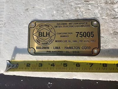 Lionel 6-14532 O Scale Century Club Pennsylvania Sharknose Baldwin Builder Plate • $29.99