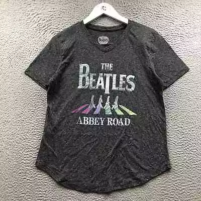 The Beatles Abbey Road T-Shirt Women Large L Short Sleeve Graphic Heathered Gray • £14.24