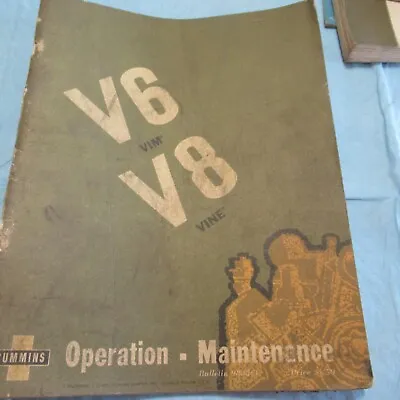 $9.99 • Buy Vintage Cummins V6 Vim  V8 Vine  Operation Maintenance 1963 