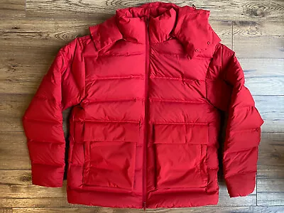 Brand New Tagged Adidas Y-3 Classic Red Duck Feather Puffer Down Jacket Medium • £150