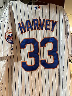 New York Mets Jersey Harvey Mens Size 48 Majestic  Pinstripe NWT New • $24.99
