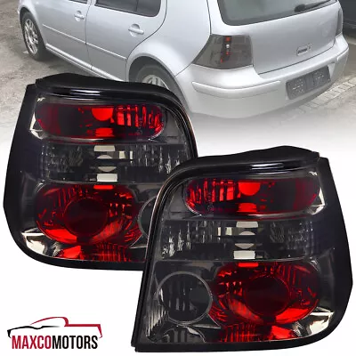$87.49 • Buy Smoke Tail Lights Fits 1999-2006 Volkswagen Golf IV MK4 Brake Lamps Left+Right