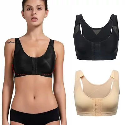 US Posture Corrector Lift Up Bra Women Cross Back Support Full Coverage Vest Top • $15.79