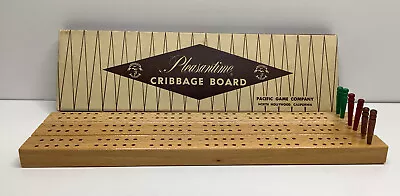 Pre-owned Vintage Pleasantime Games CRIBBAGE BOARD - Made In USA • $8.99