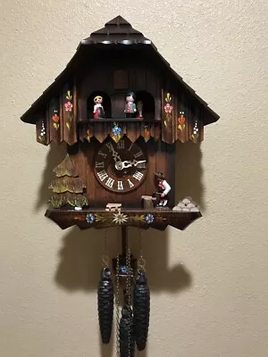 New Cuckoo Clock Black Forest Musical . Working With Original Box And Doc • $290