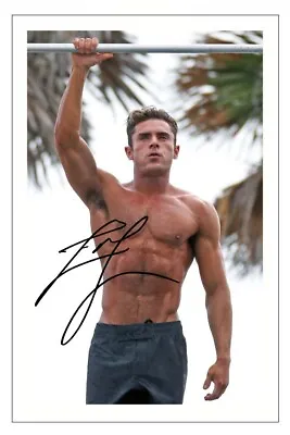 ZAC EFRON Signed Autograph PHOTO Gift Signature Print Bad Neighbours • £3.79