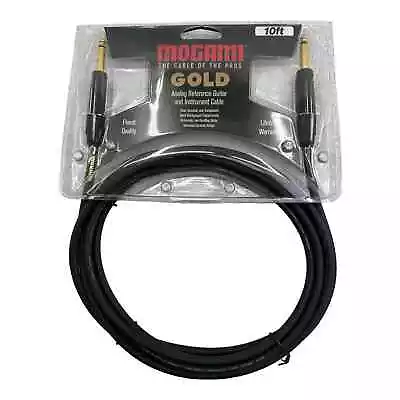 Mogami Gold Series Straight Instrument Guitar Bass Cable 1/4  Inch 10 Ft • $50.14