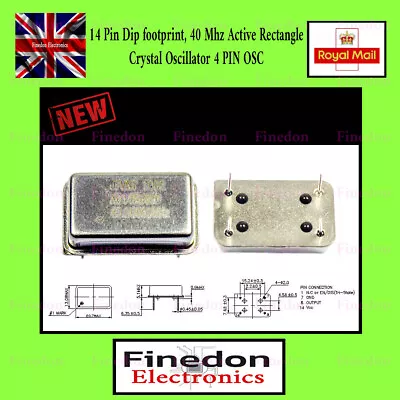 5V CMOS COMPATIBLE 40 MHz Quartz Crystal Xtal  Oscillator Module 14-pin DIP • £3.98