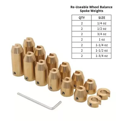 Motorcycle Reusable Spoke Balance Weights 14PCS • $24.99