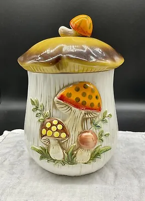 Vintage Merry Mushroom Canister 1978 Sears And Roebuck  11  Cookie Jar LARGE! • $46.99