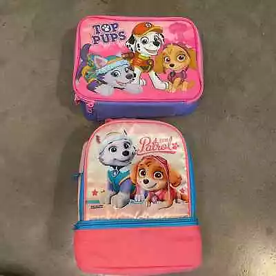 Nickelodeon Paw Patrol Lunch Boxes Skye Everest Pink Bundle Girls Thermos Bags • $25