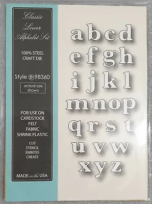 Memory Box Inc - Steel Craft Dies - Classic Lower Alphabet Set - Style No 98360 • $22.95
