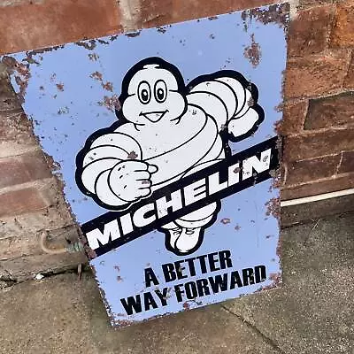 Michelin A Better Way Forward Tires Metal Vintage Sign • £4.99