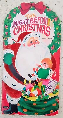 Vtg 1968 Whitman~NIGHT BEFORE CHRISTMAS~Clement C MOORE Flocked Holiday Kid Book • $20.99