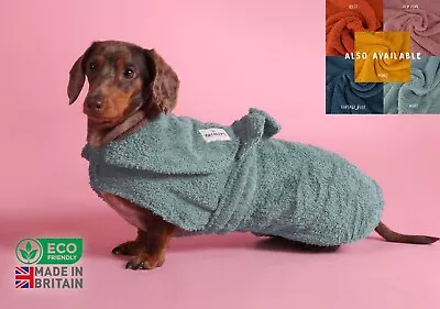 UK Made DACHSHUND Bathrobe Towel Bath Robe Pet Super Absorbent Drying Coat • £35
