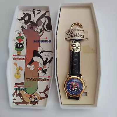 Warner Bros Looney Tunes Armitron Musical Watch Love Skunk Pepe Le Pew W/O Case • $49.99