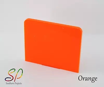 Orange Acrylic Sheets With Or Without Adhesive Back 3mm Cast Acrylic • £8.33