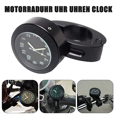 Motorcycle Universal 7/8'' 1  Cruiser Handle Bar Mount Clock Watch Waterproof • $10.45