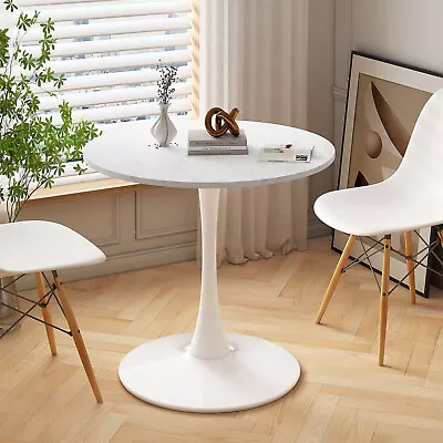 Round Dining Table Faux Marble Kitchen Table End Table Leisure Coffee Table，ｎｅｗ • $173.50