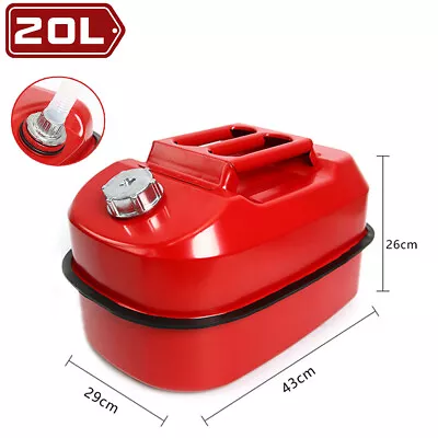 $119.99 • Buy 20L Portable Jerry Can Built-in Spout For Boat/4WD/Car/Camping Petrol/Fuel Red