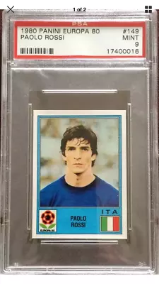 PSA GRADED 1980 PANINI EUROPA 80 #149 Paolo Rossi Mint 9 • $5950