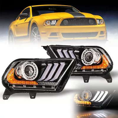 2010-2012 LED Projector Headlights For Ford Mustang Sequential Turn Signals Pair • $249.99