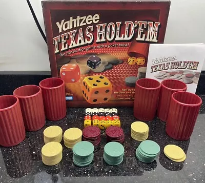 Yahtzee Texas Hold'em Poker Style Dice Game Hasbro 2004 Open Box • $9.95